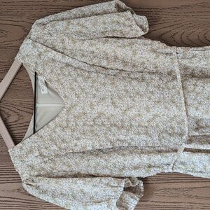 Cream Floral Women's Dress